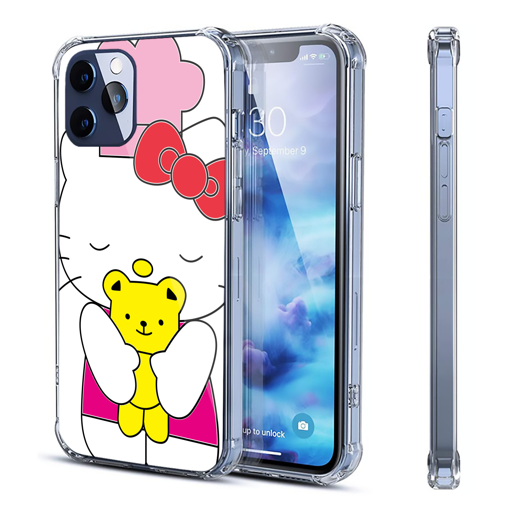 （画像用） Hello Kitty ハローキティ 【iPhone 12シリーズ対応】透明スマホケース（クリアソフトケース）